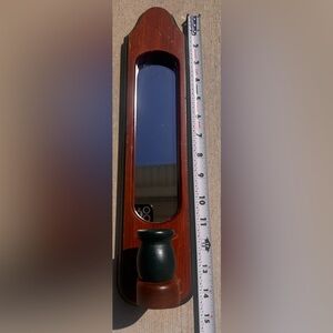 Wooden Framed Mirror with Black Trim